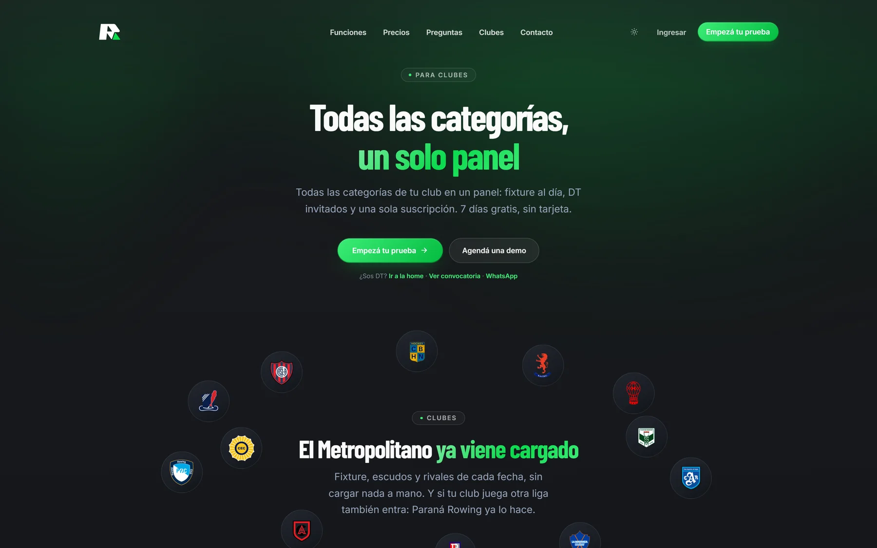 Para clubes: Varias categorías, staff invitado y una sola suscripción.